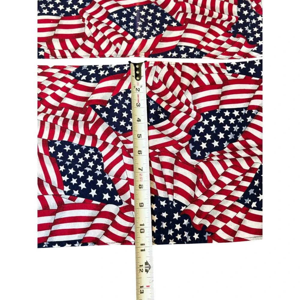 Vtg American Flag Placemats Set of 6 Patriotic Red White Blue Americana Decor